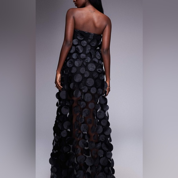 ASOS BLACK MAXI DRESS - Picture 2 of 2